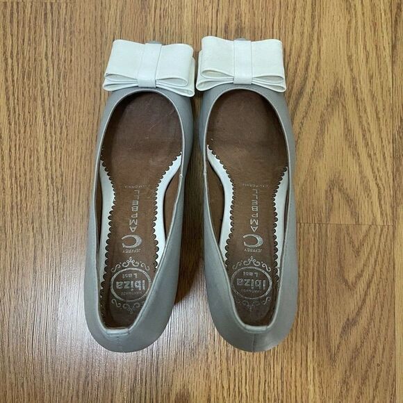 JEFFREY CAMPBELL IBIZA SITUATION Grey BOW HEELS - Picture 4 of 10